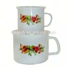 Colored Promotional Top Quality custom enamel milk mug